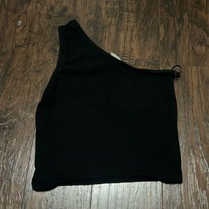 Black One Shoulder Top